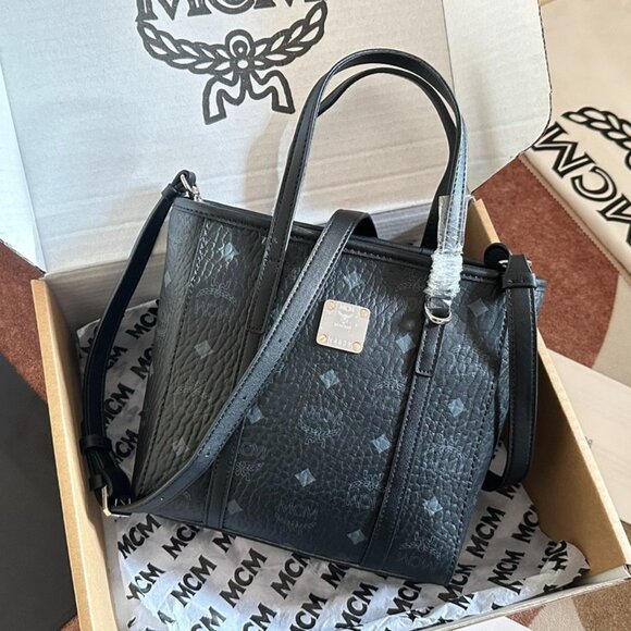 MCM mini basket AREN VISETOS zip-around shopping bag - Picture 1 of 9